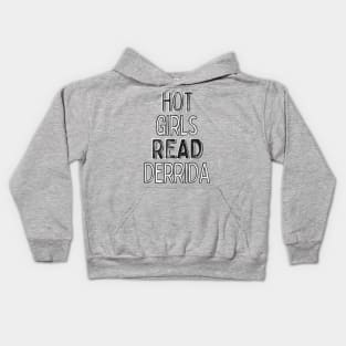 Hot Girls Read Derrida Kids Hoodie